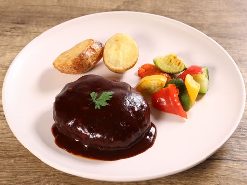 レンジで簡単！ハンバーグプレート